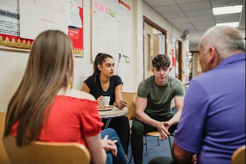 Young people talking about mental health